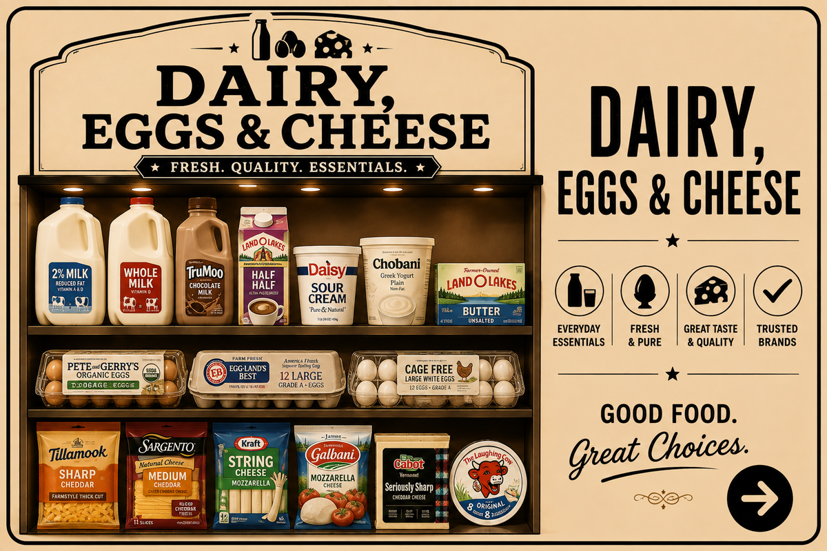 Dairy, Eggs & Cheese