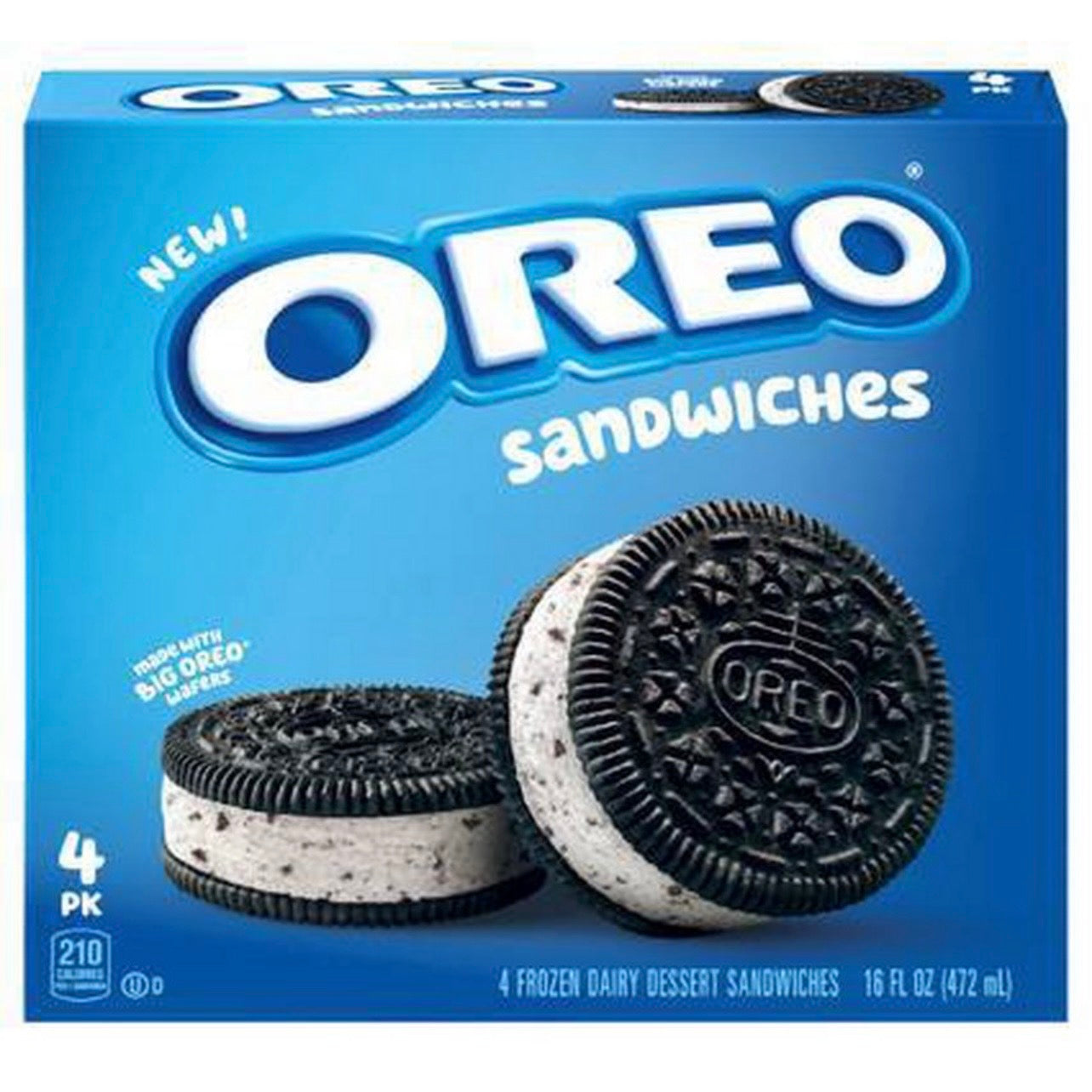 Oreo Ice Cream Dessert Sandwich - 4pk/16 fl oz