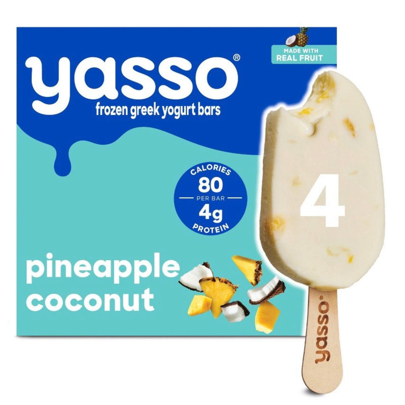 Yasso Greek Yogurt Creamy Pineapple Coconut Bars - 14 fl oz/4ct