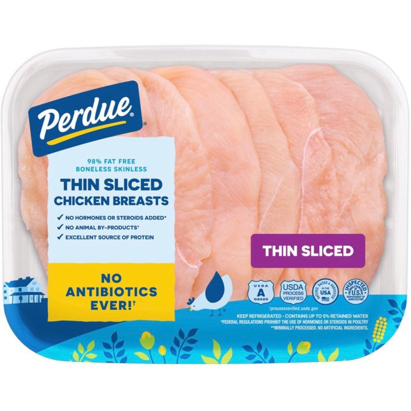 Perdue Thin Sliced Antibiotic Free Chicken Breast - 0.85-1.6Ibs - price per Ib