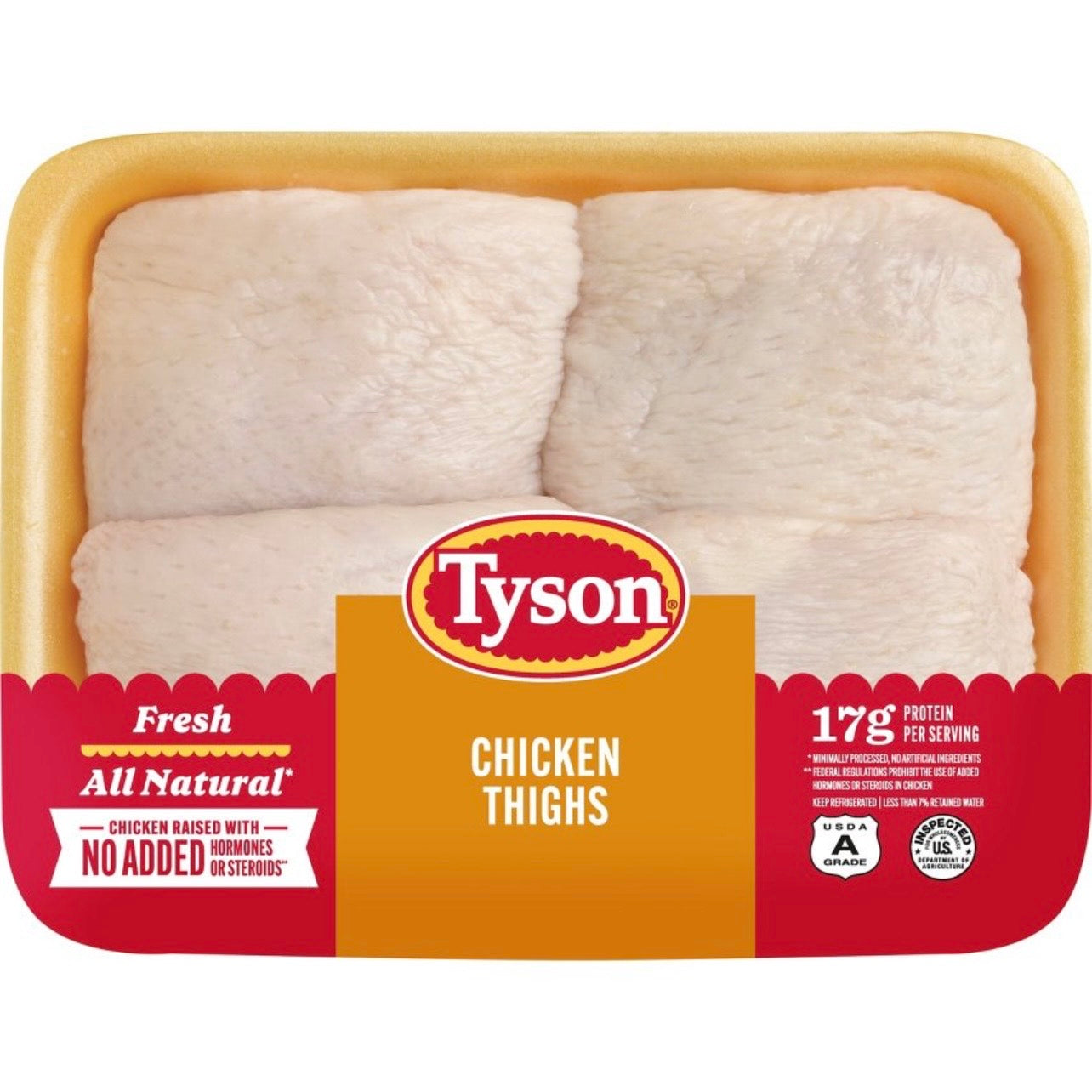 Tyson Bone-In Chicken Thighs - 2.32 - 2.69lbs - price per lb