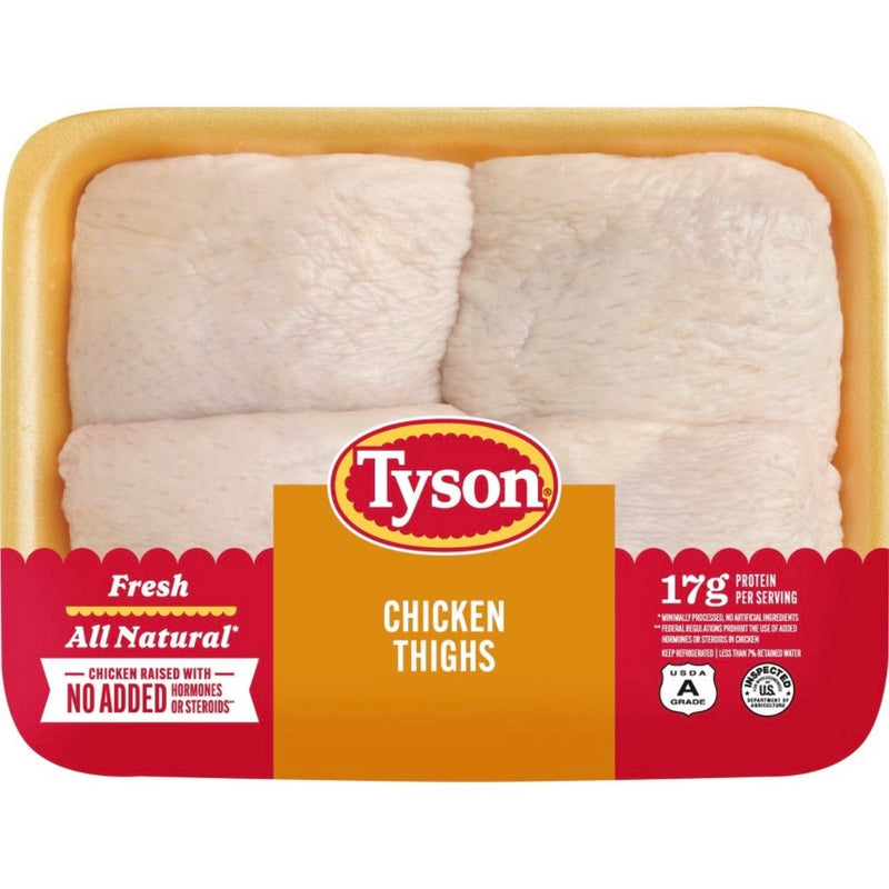 Tyson Bone-In Chicken Thighs - 2.32 - 2.69lbs - price per lb
