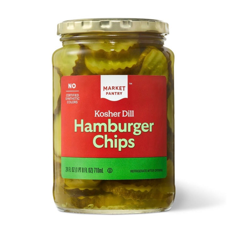 Kosher Dill Hamburger Chips - 24oz - Market Pantry™