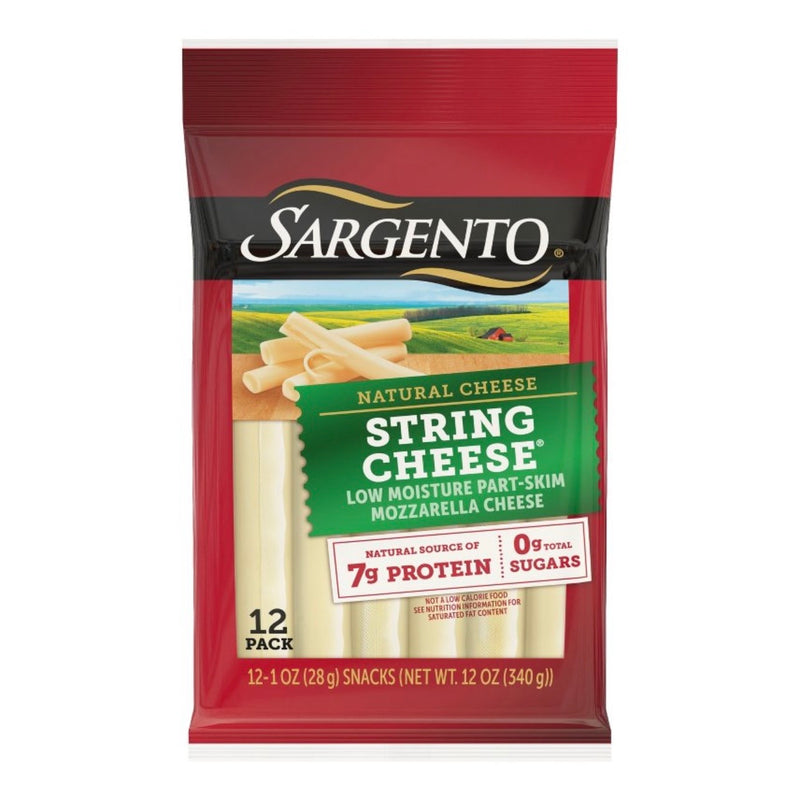 Sargento Mozzarella String Cheese - 12oz/12ct: Cow Milk
