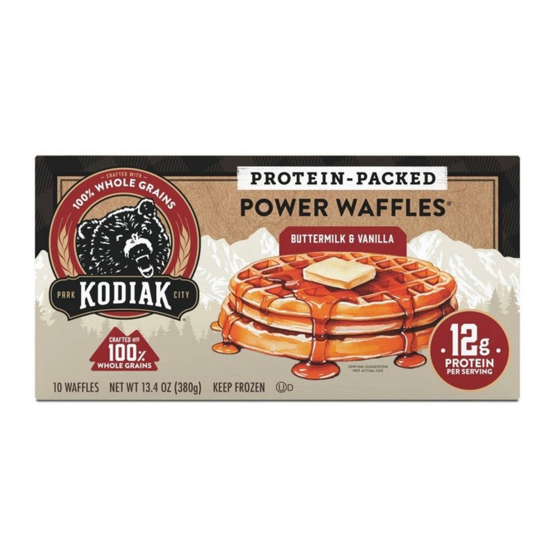 Kodiak Frozen Power Waffles Buttermilk & Vanilla -13.4oz/10ct