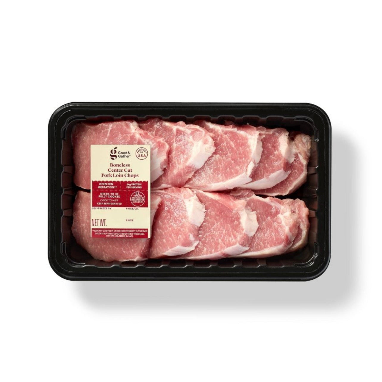 Fresh Boneless Center Cut Pork Loin Chops Family Pack - price per Ib - Good & Gather™