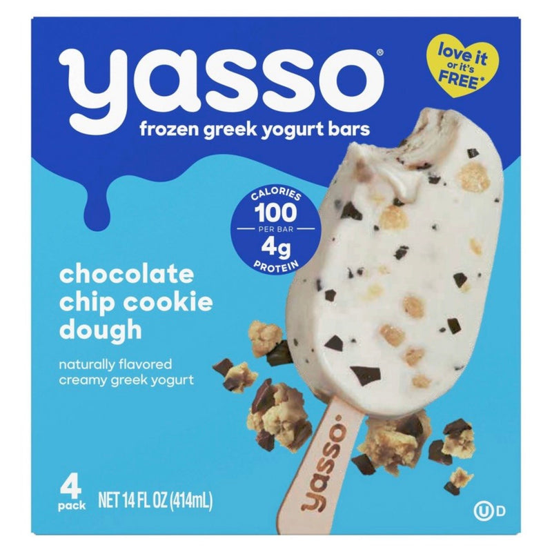 Yasso Greek Yogurt - Chocolate Chip Cookie Dough Bars - 4pk/14 fl oz: Fat Free