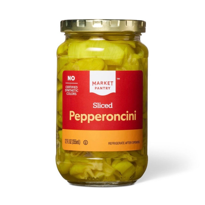 Sliced Pepperoncinis 12 fl oz - Market Pantry:
Gluten-Free, Spicy