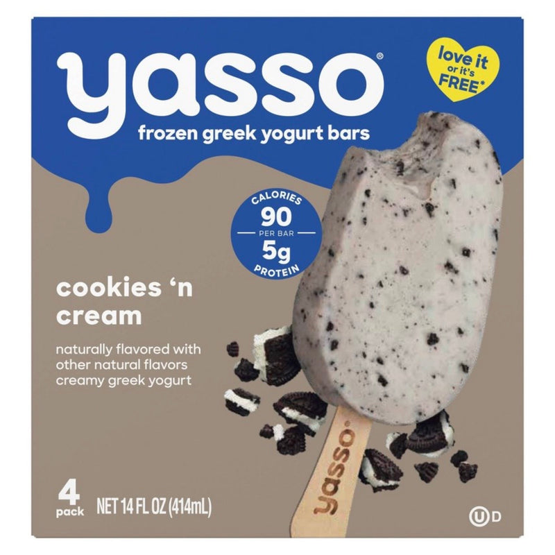 Yasso Greek Yogurt - Cookies 'n Cream Bars - 10.6 fl oz/4ct