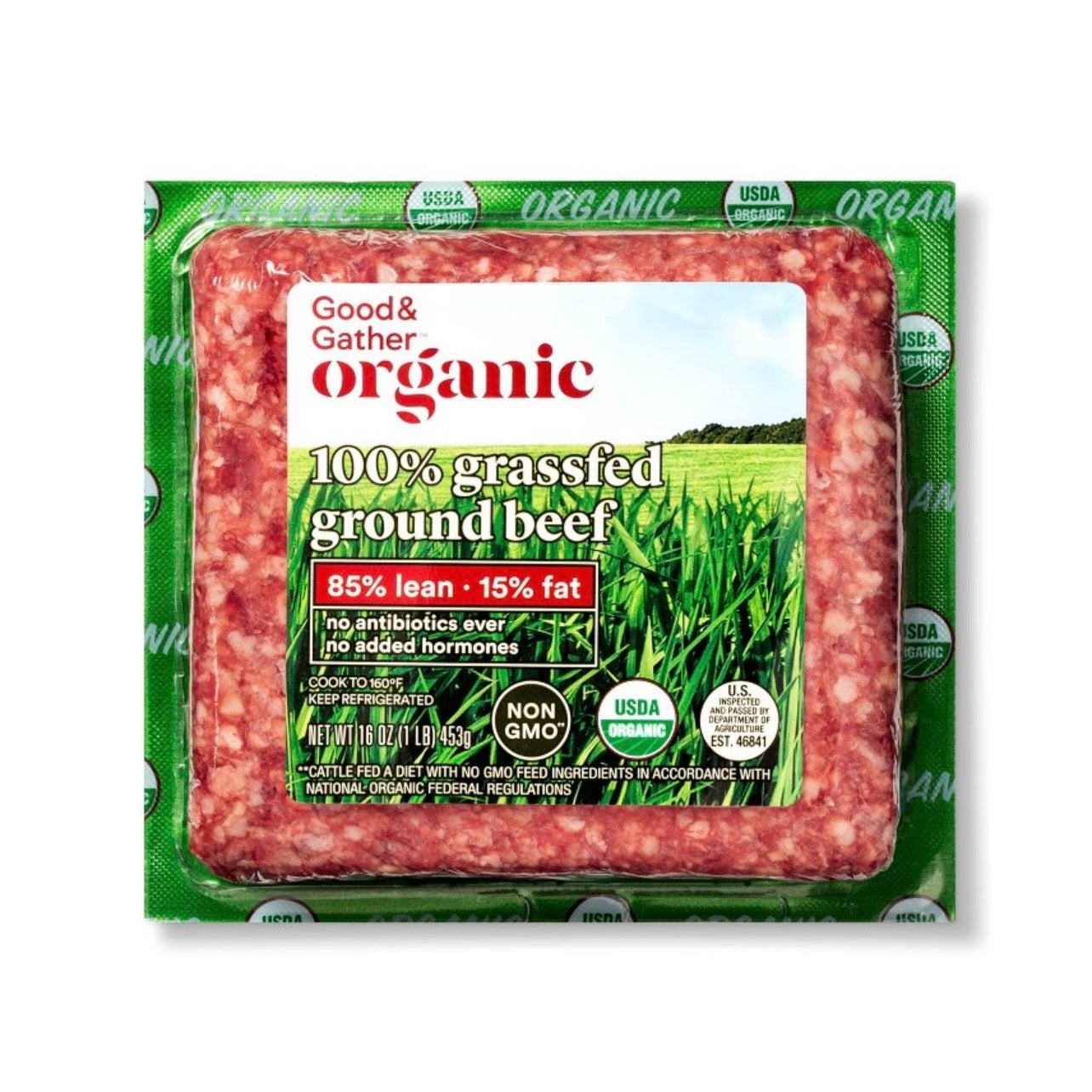 Fresh Organic 100% Grassfed 85/15 Ground Beef - 1lb - Good & Gather™