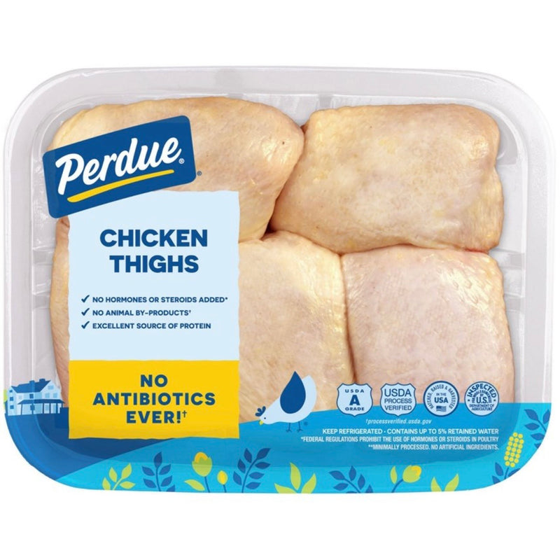 Perdue Bone-In Chicken Thighs - 1.9-2.42lbs - price per Ib: Unseasoned, Thigh Cut
