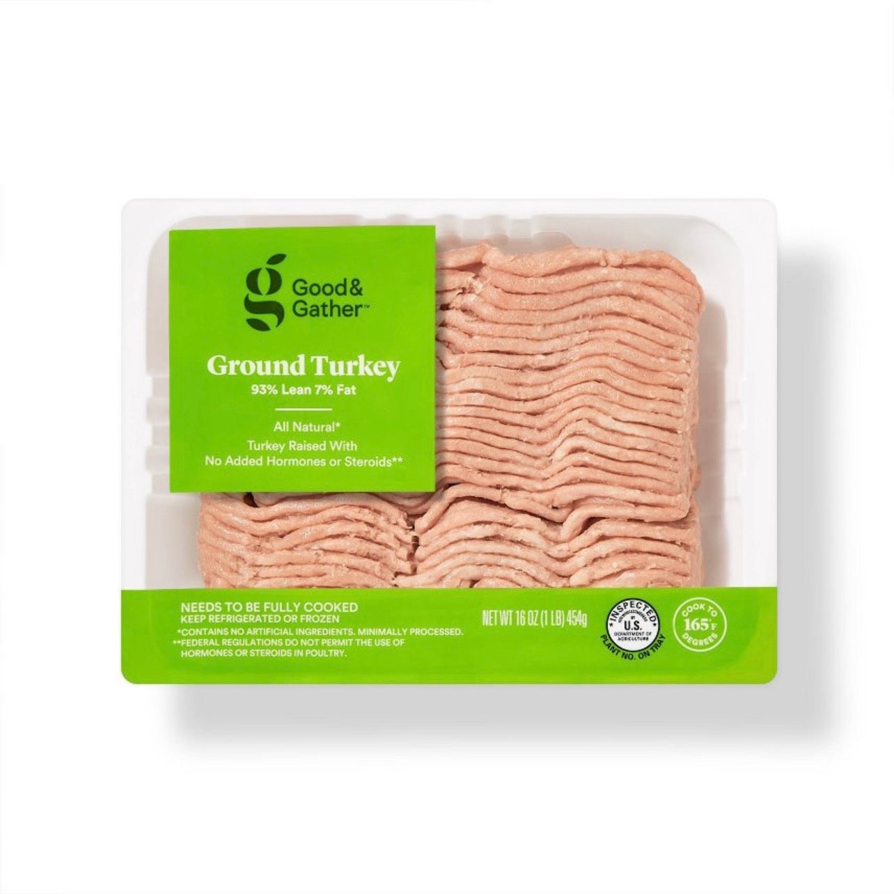 93/7 All Ground Turkey - 16oz - Good & Gather: Lean, High Protein, Gluten-Free