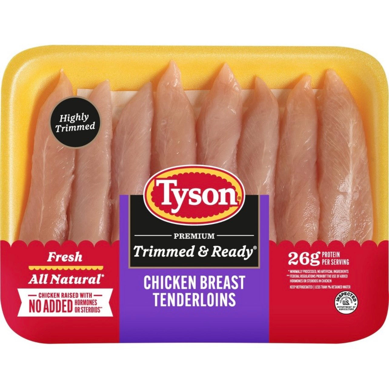 Tyson Trimmed & Ready Chicken Tenderloins - 1.25-2.1 Ib - price per Ib