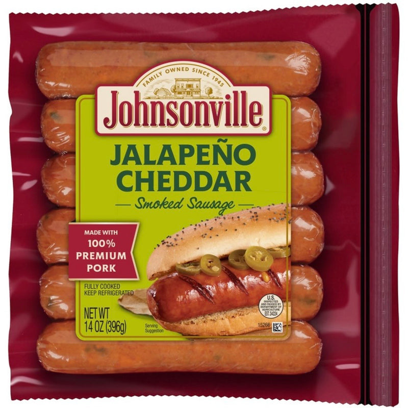 Johnsonville Jalapeno Cheddar Pork Smoked
Sausage - 14oz