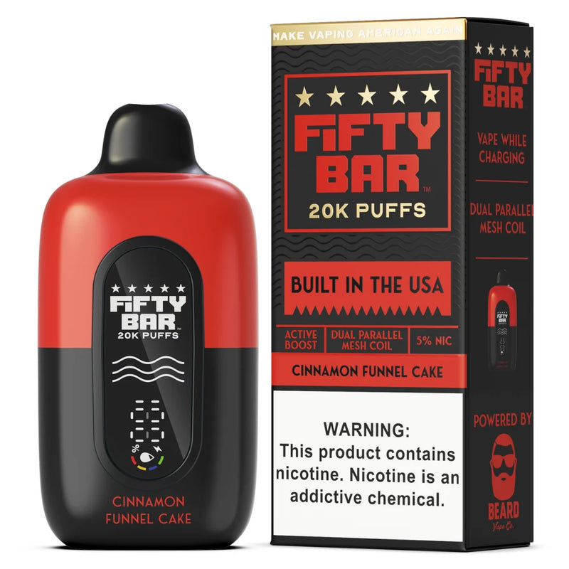 Fifty Bar -  Cinnamon Funnel Cake - 20000 Puffs