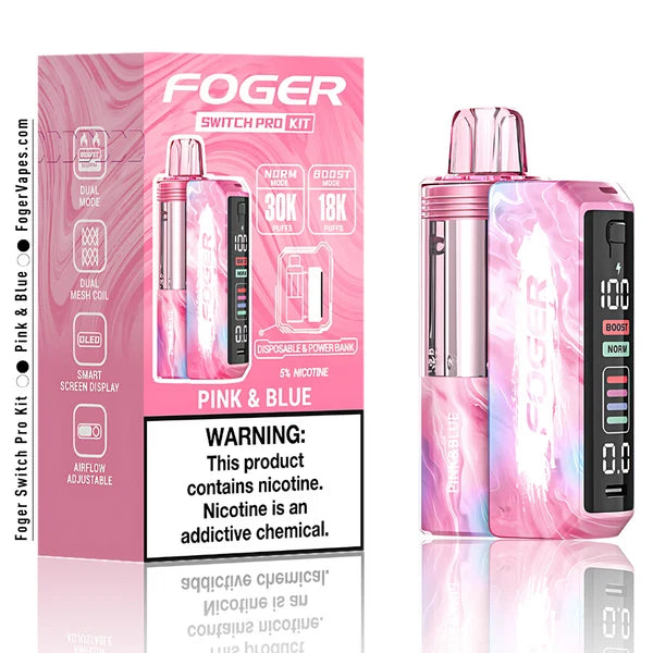 Foger Switch Pro Kit - Pink & Blue - 30000 Puffs