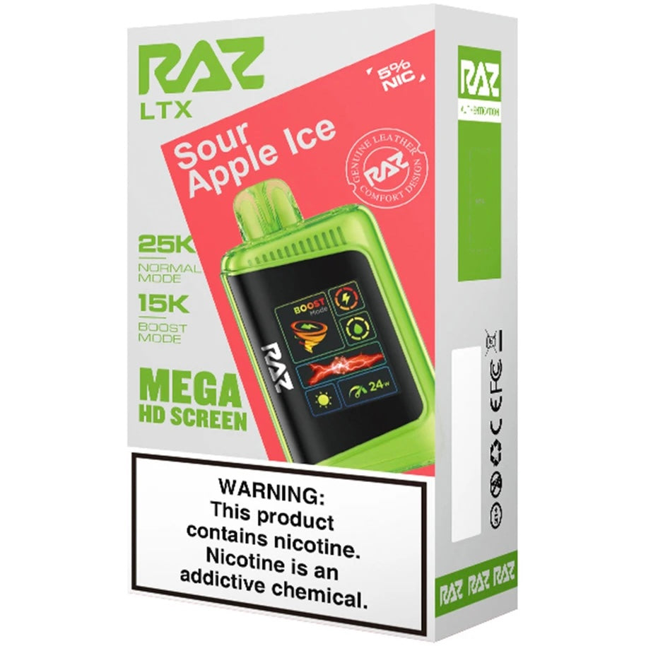 Raz - Sour Apple Ice - 25000 Puffs