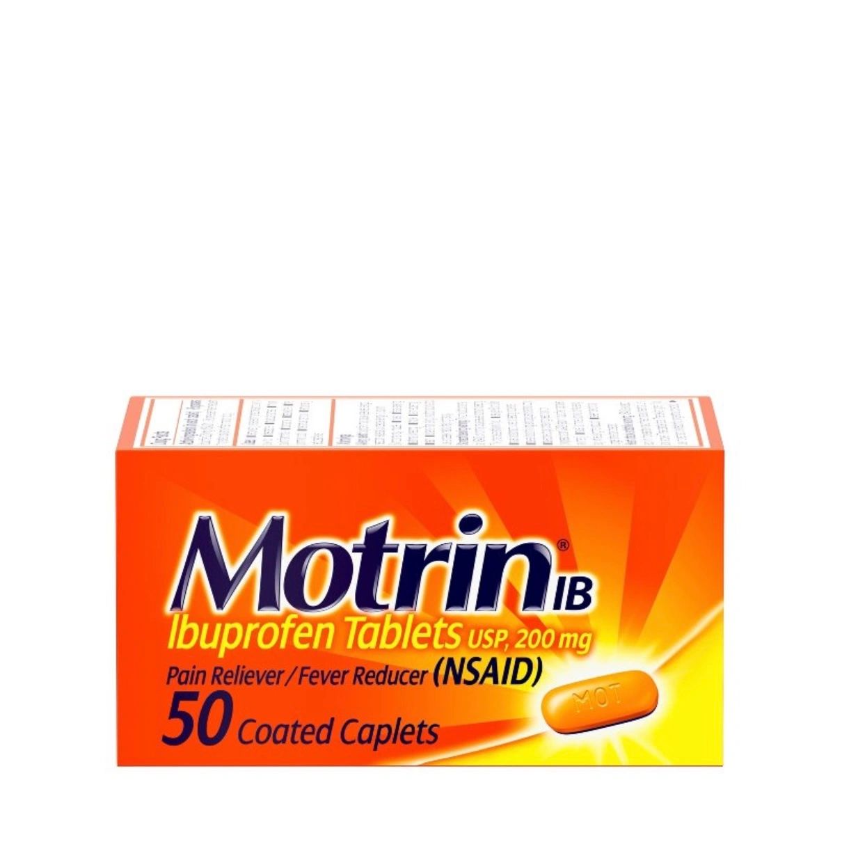 Motrin NSAID Pain & Fever Reliever Coated Ibuprofen Caplets - 50ct