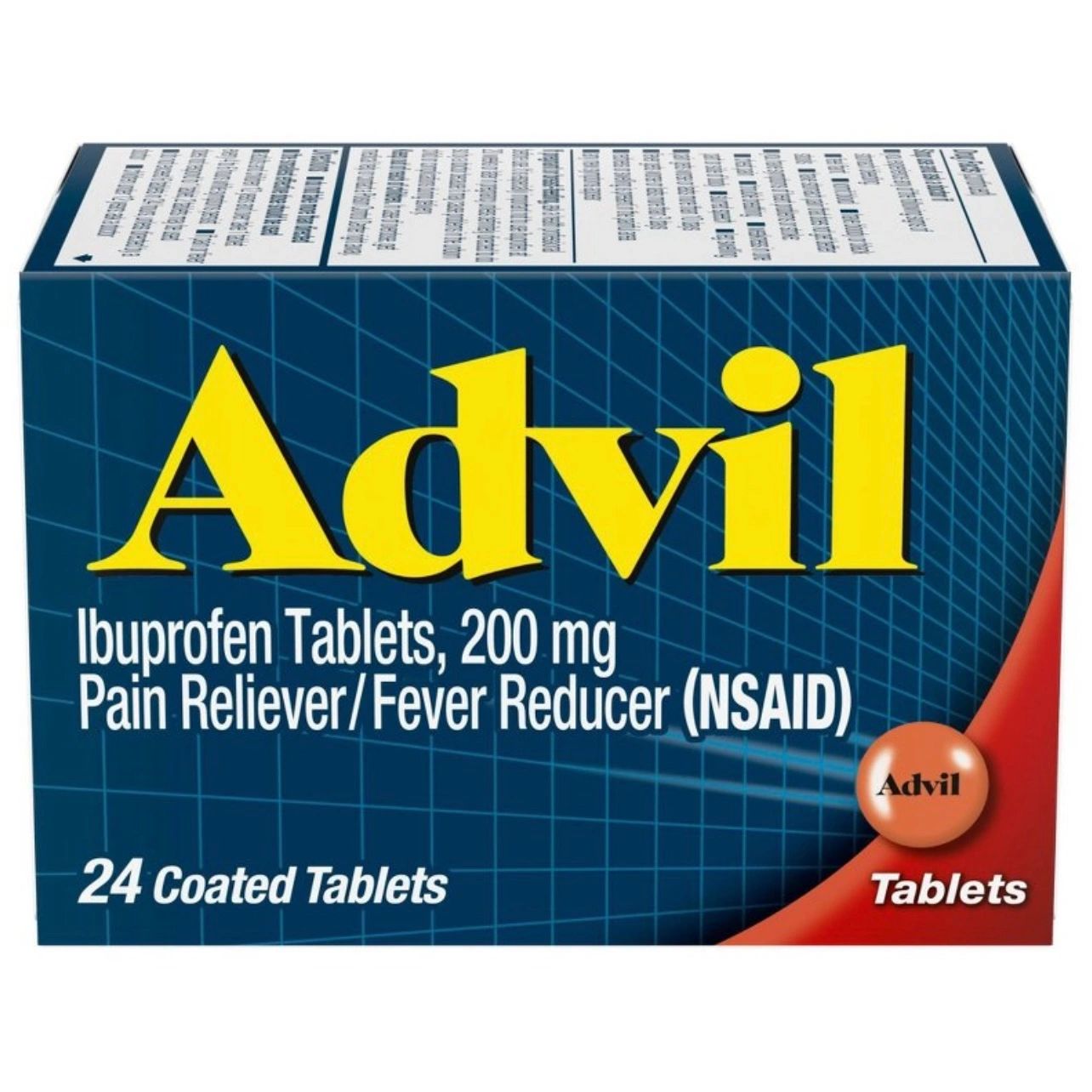 Advil Pain Reliever/Fever Reducer Tablets - Ibuprofen (NSAID) - 24ct