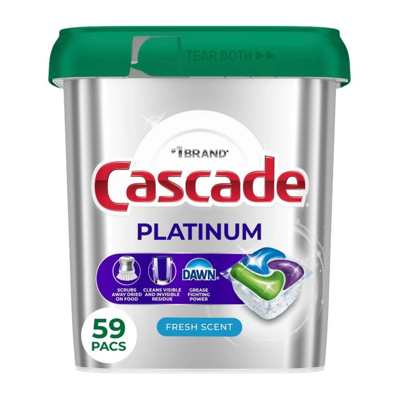 Cascade Platinum Action Pacs Dishwasher Detergent - Fresh - 59ct