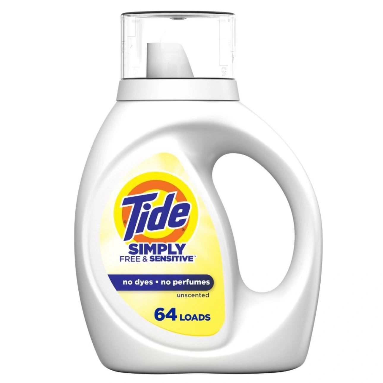 Tide Simply Free & Sensitive Liquid Laundry Detergent - Unscented - 84oz