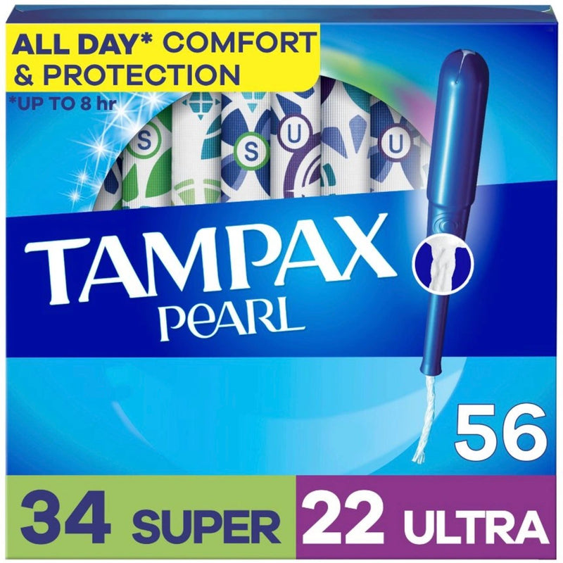 Tampax Pearl Duo Pack Super/Ultra Tampons - 56ct