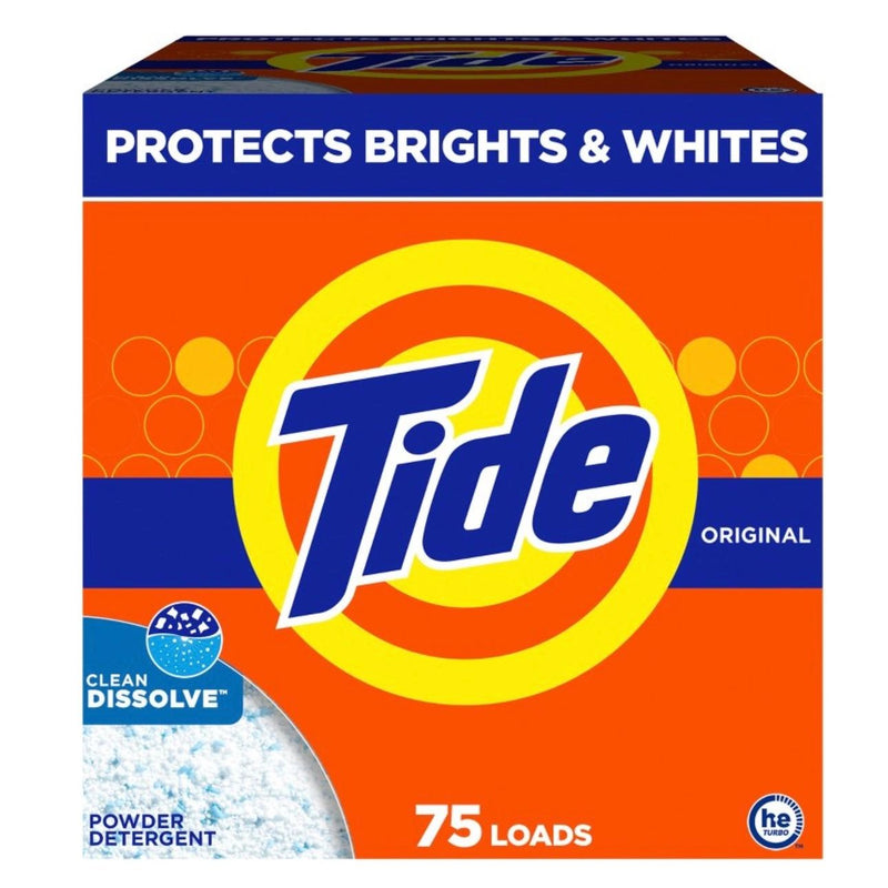 Tide Turbo High Efficiency Powder Laundry Detergent Original - 75 Loads/85oz