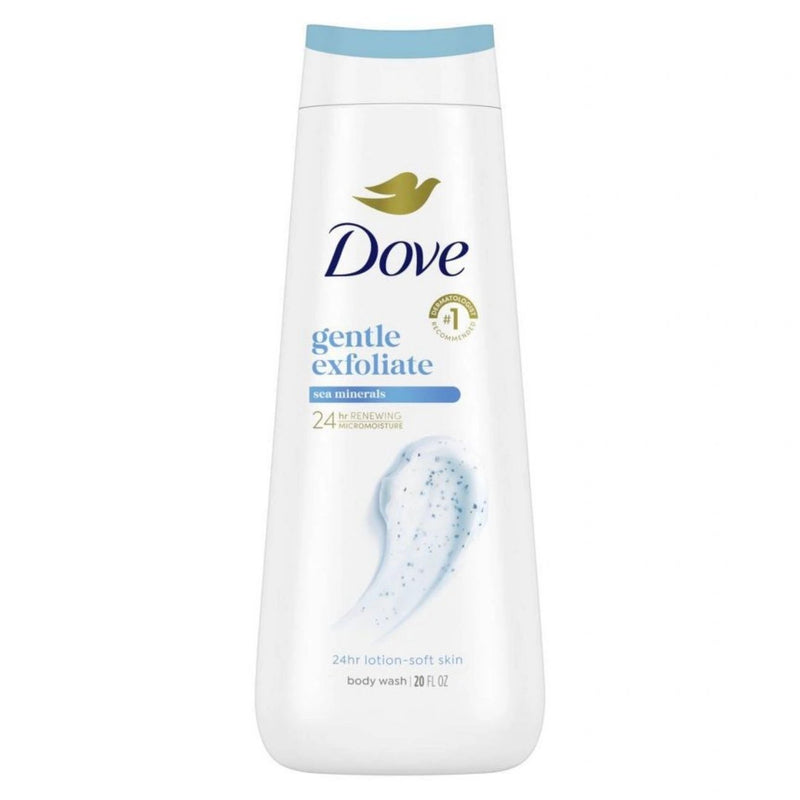 Dove Gentle Exfoliate Body Wash - Sea Minerals 24hr Lotion-Soft Skin - 20 fl oz