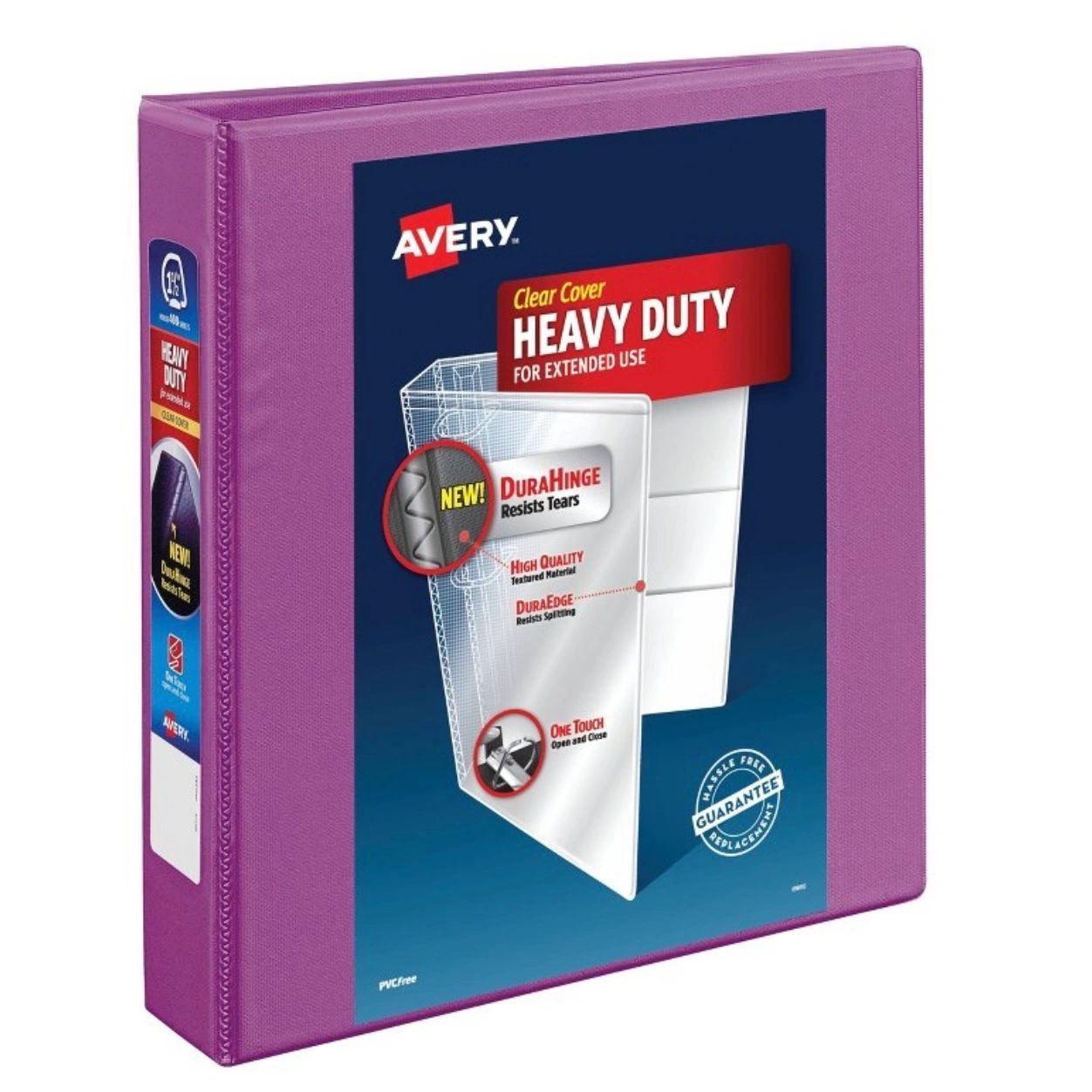 Avery 400 Sheet 1.5" One Touch EZD Heavy-Duty Ring Binder Purple