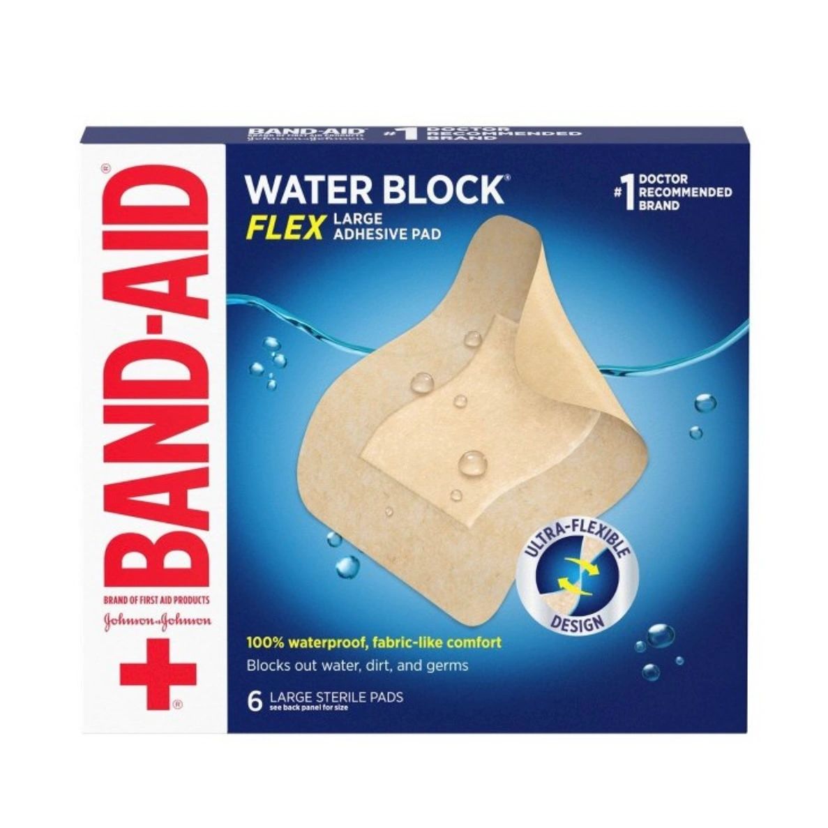 Band-Aid Water Block Flex Adhesive Pad - 6ct