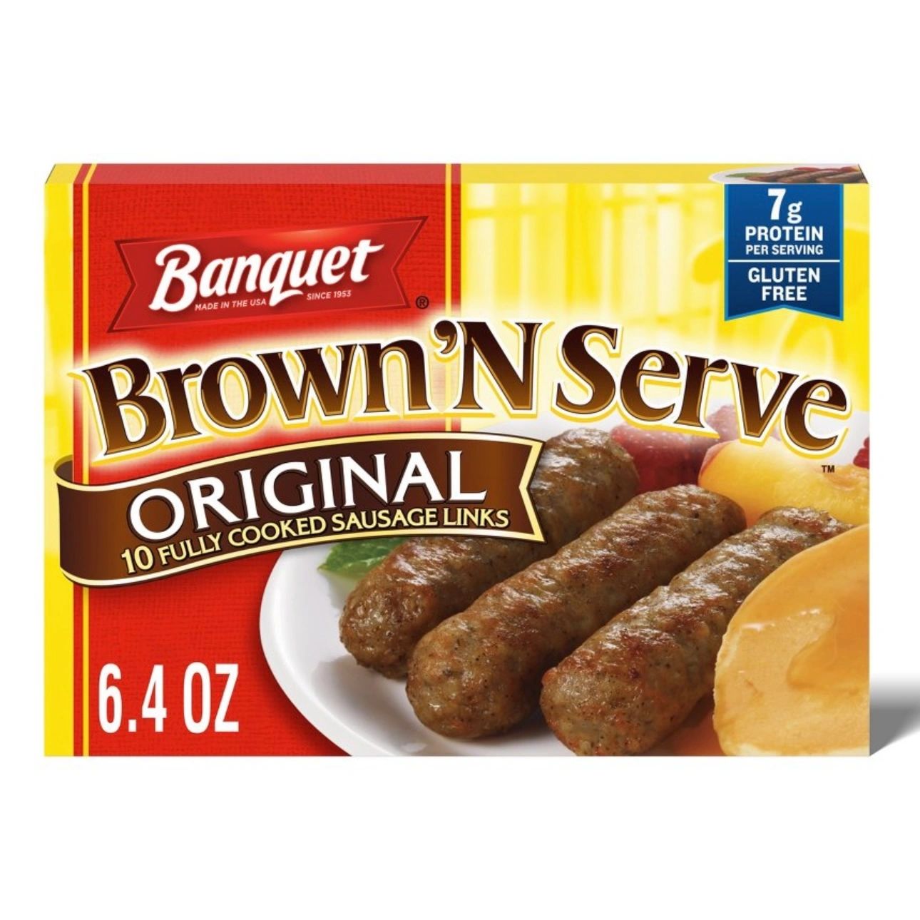 Banquet Frozen Brown'N Serve Frozen Gluten Free Original Links - 6.4oz