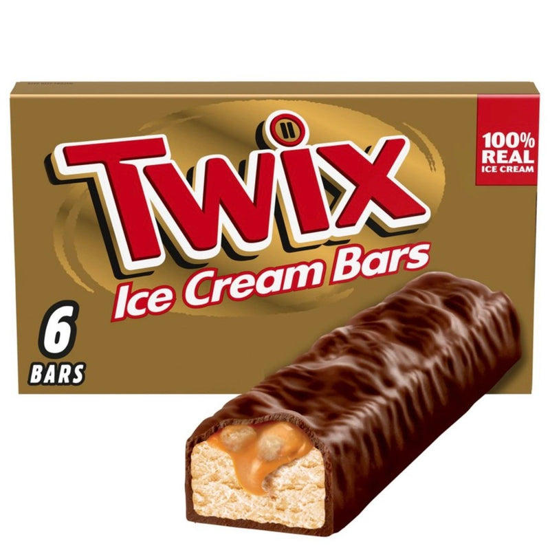 Twix Ice Cream Bars Vanilla Caramel Chocolate Cookie Dessert Ice Cream Bars - 11.58 fl oz/6ct