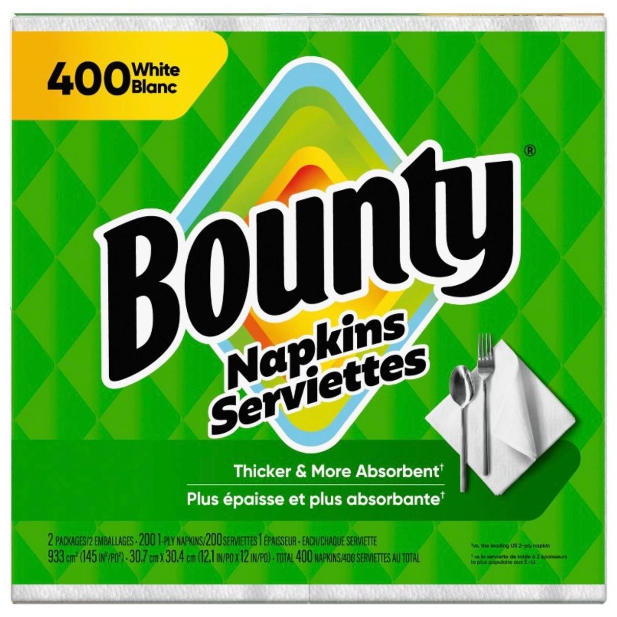 Bounty Napkins White - 400ct