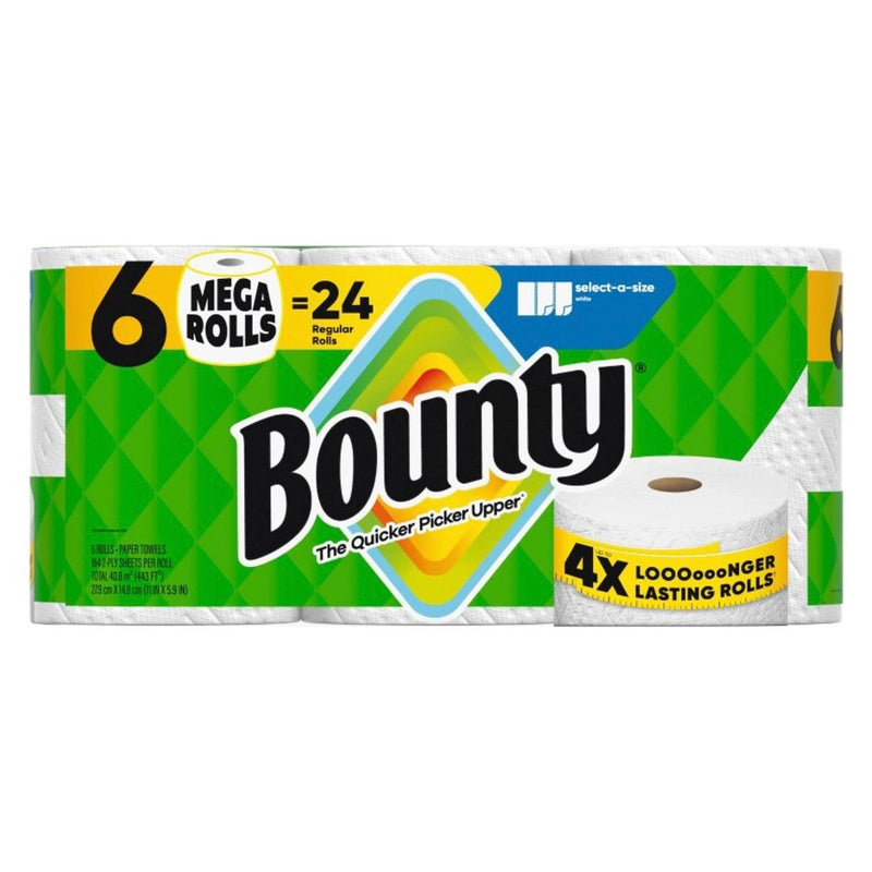 Bounty Select-A-Size Paper Towels - 6 Mega Rolls