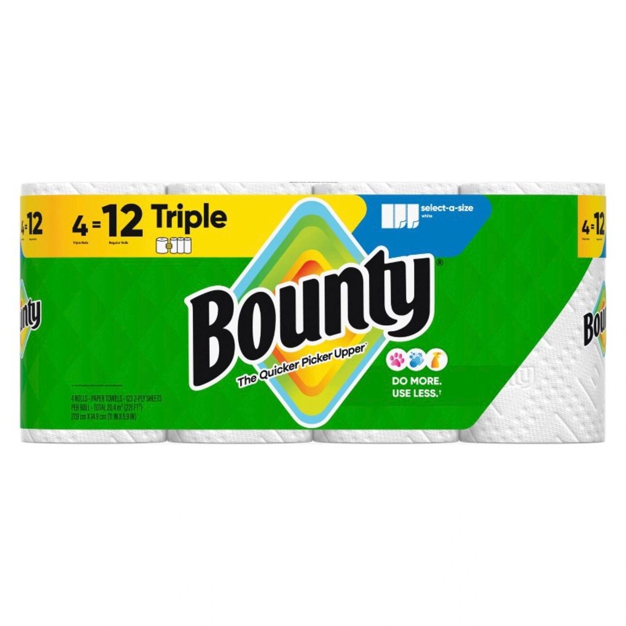 Bounty Select-A-Size Paper Towels - 4 Triple Rolls