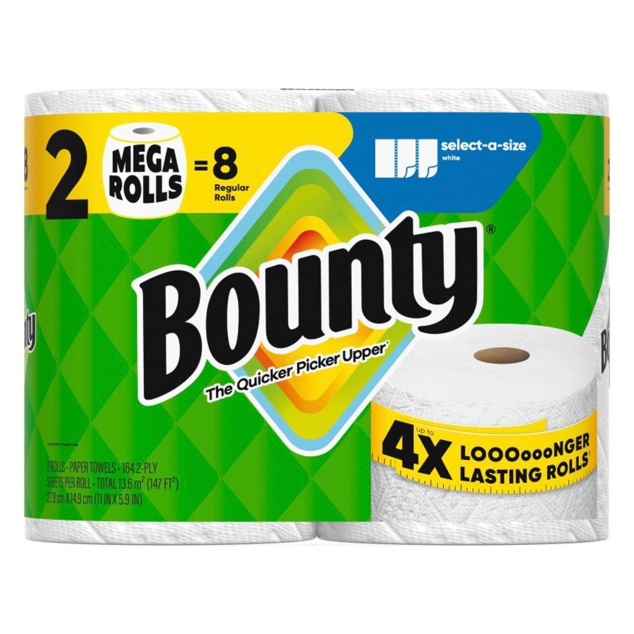 Bounty Select-A-Size Paper Towels - 2 Mega Rolls