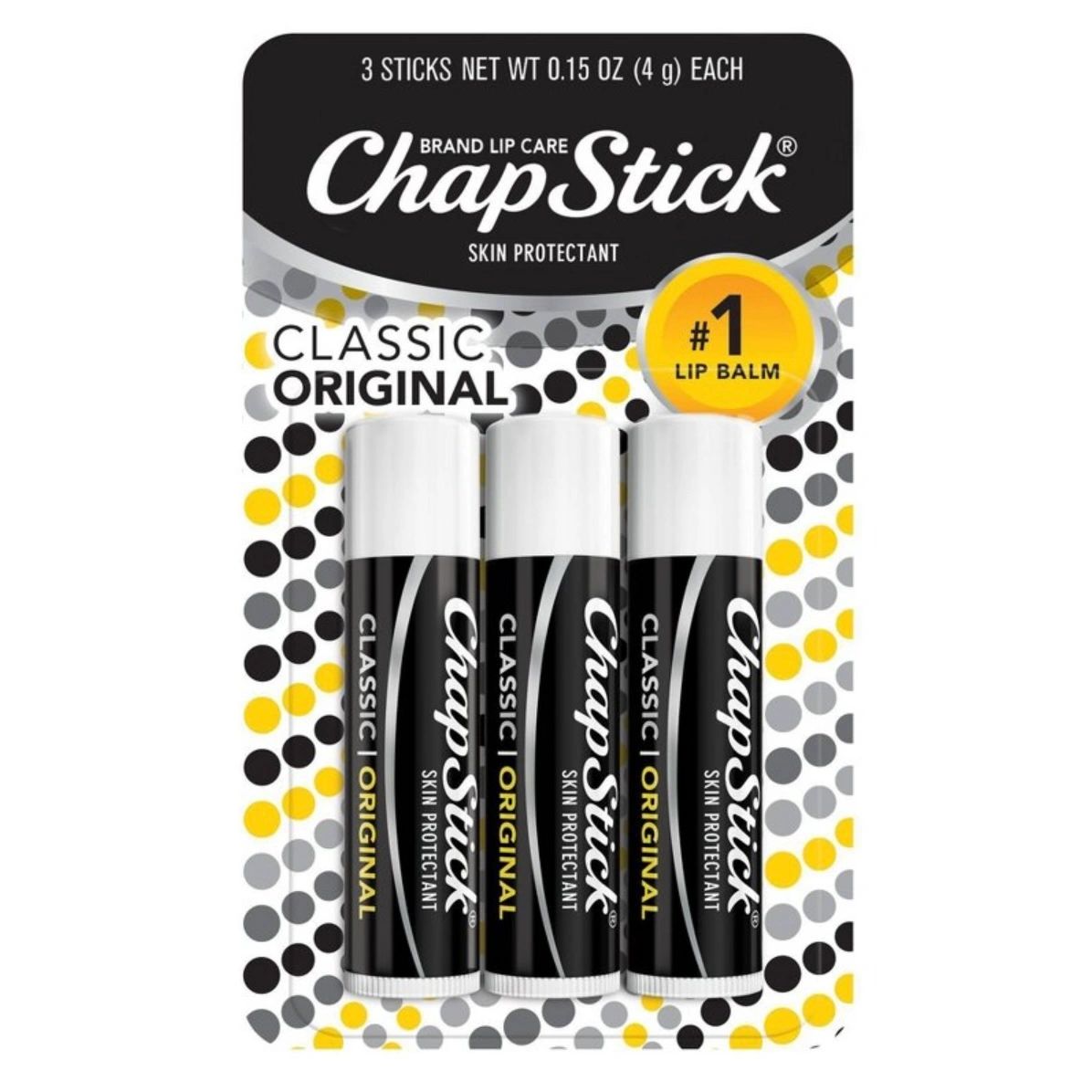 Chapstick Classic Lip Balm - Original - 3ct/0.45oz