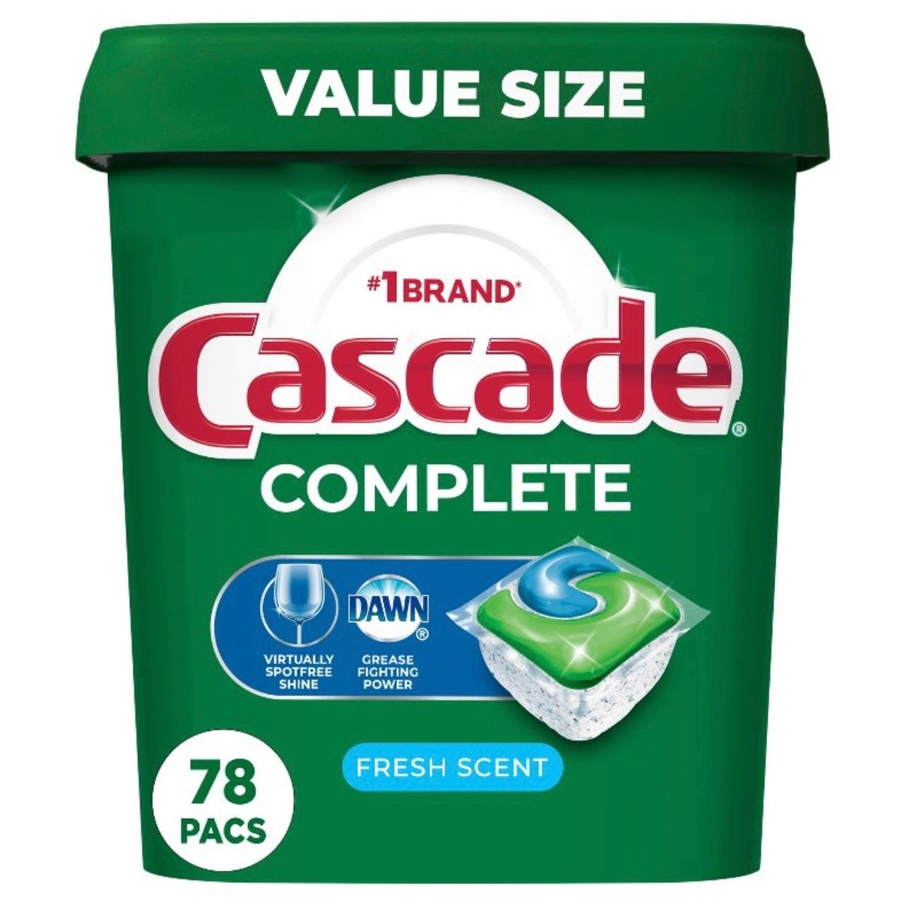 Cascade Fresh Scent Complete ActionPacs Dishwasher Detergents - 78ct