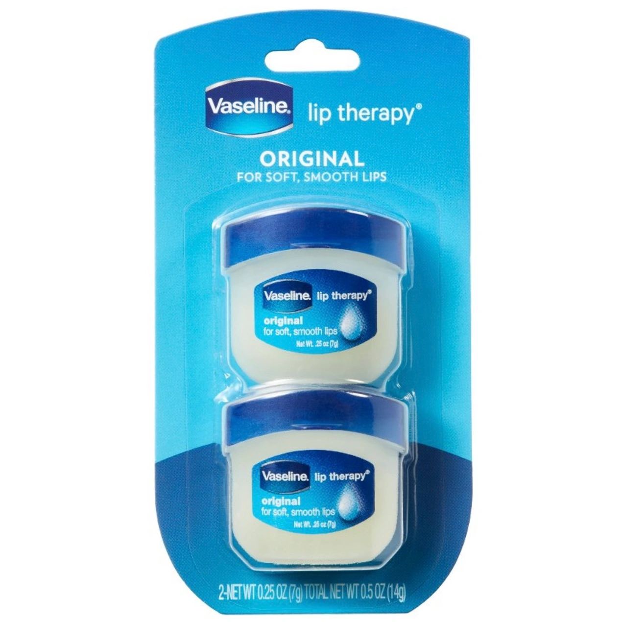 Vaseline Lip Therapy Fragrance free Original Twin Pack - 2ct/0.5oz