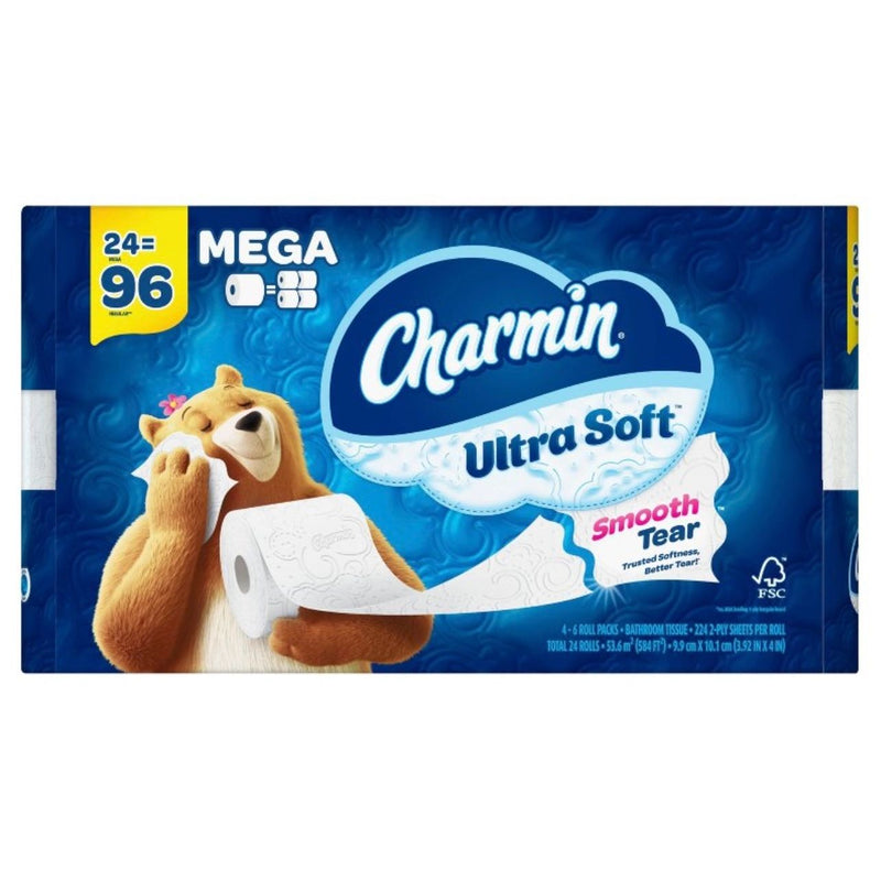 Charmin Ultra Soft Toilet Paper - 24 Mega Rolls