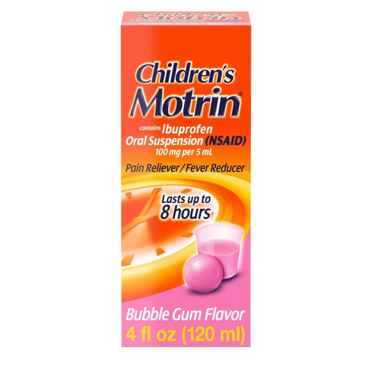 Children's Motrin Pain Reliever/Fever Reducer Liquid - Ibuprofen (NSAID) - Bubble Gum - 4 fl oz