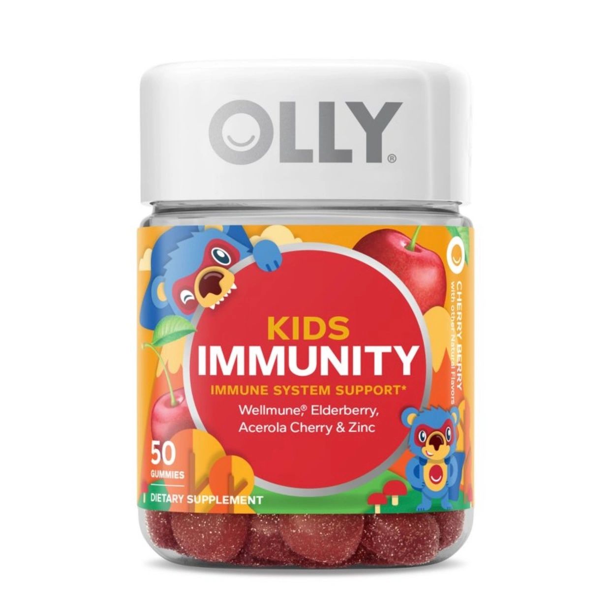 OLLY Kids Immunity Elderberry Gummies - Cherry Berry - 50ct
