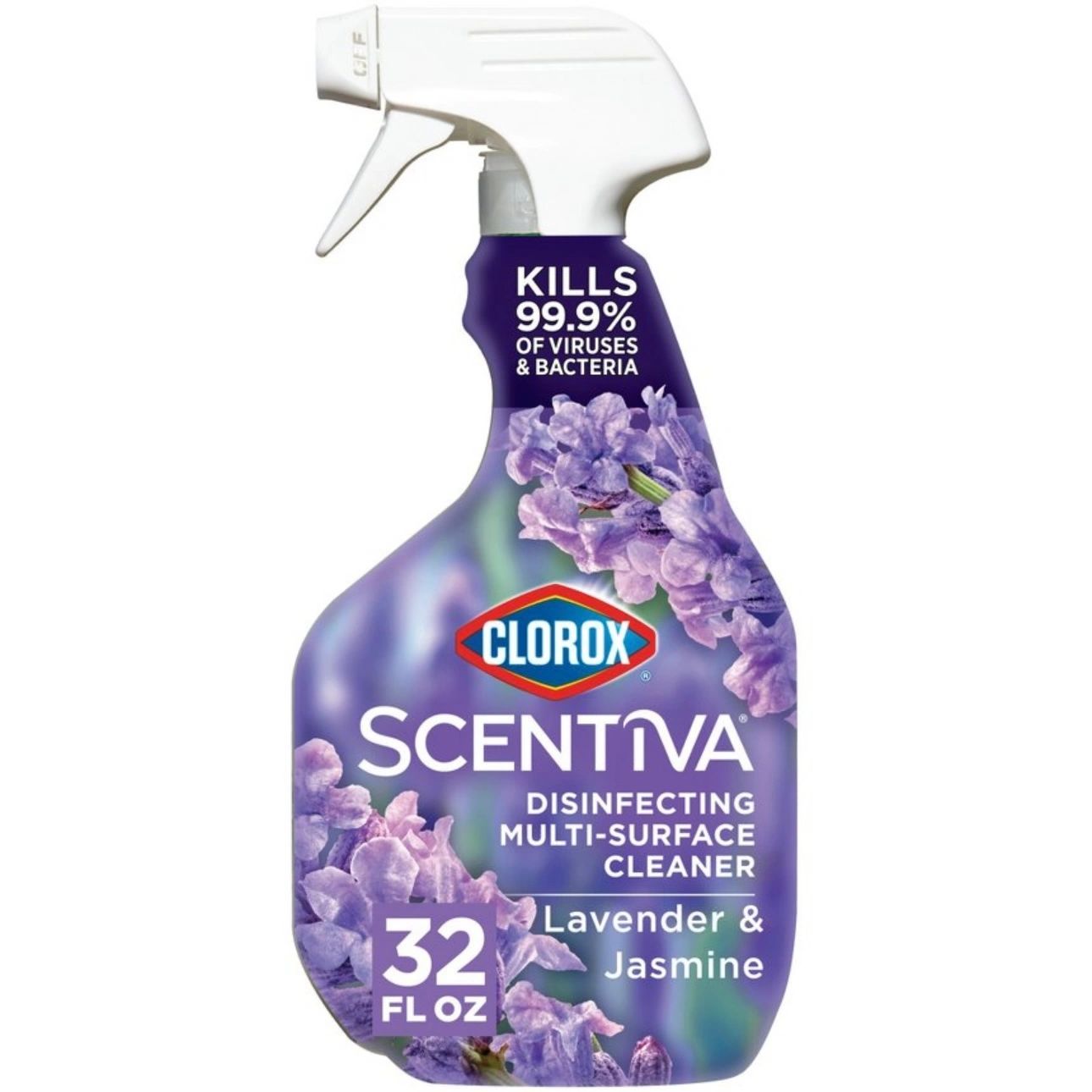 Clorox Scentiva Lavender & Jasmine Multi- Surface Cleaner Spray Bottle Bleach Free - 32 fl oz