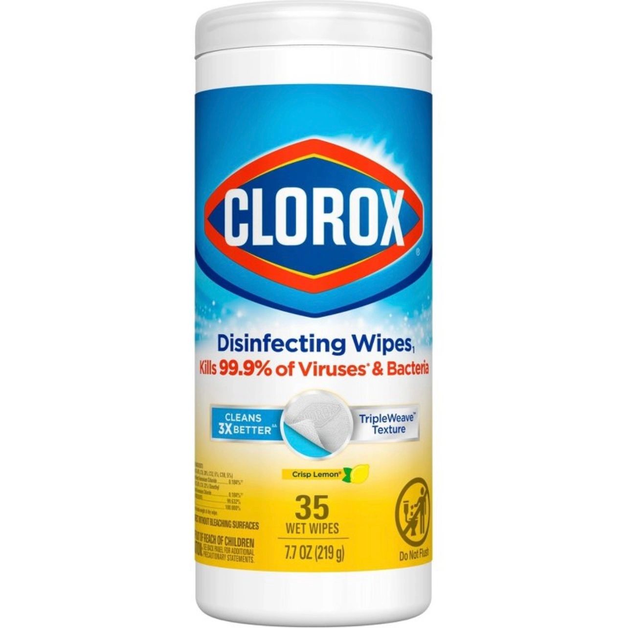 Clorox Crisp Lemon Disinfecting Wipes Bleach Free Cleaning Wipes - 35ct