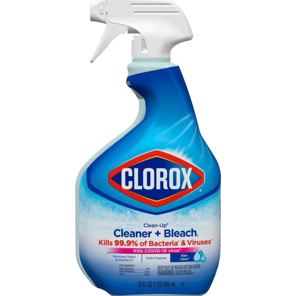 Clorox Rain Clean Scent Clean-Up All Purpose Cleaner with Bleach Spray Bottle - 32 fl oz
