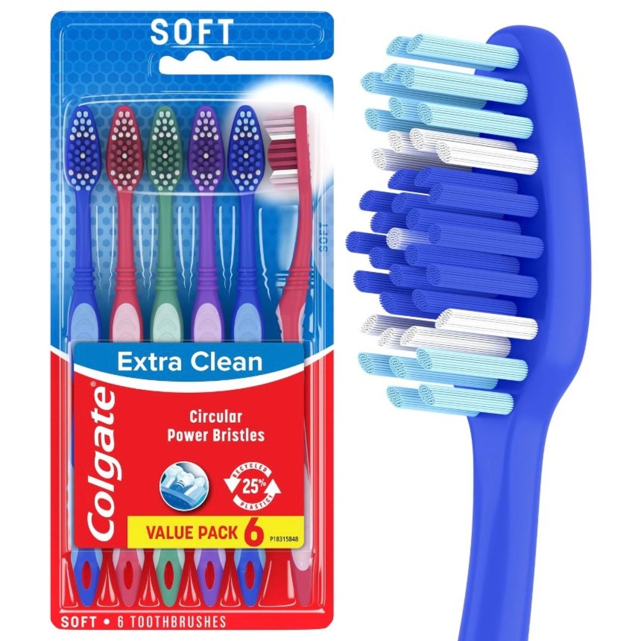 Colgate Extra Clean Full Head Toothbrush - Soft - 6ct