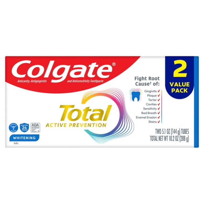 Colgate Total Whitening Gel Toothpaste - 5.1oz/2pk