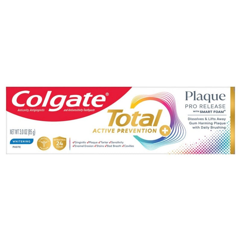 Colgate Total Plaque Pro-Release Whitening Toothpaste - 3oz
