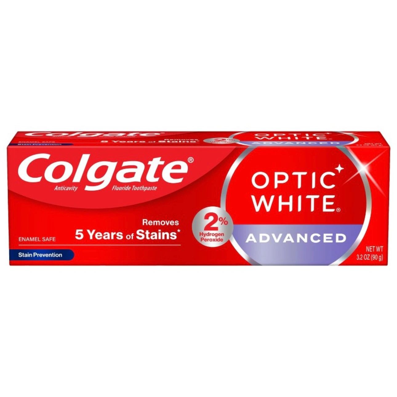Colgate Optic White Advanced Hydrogen Peroxide Toothpaste - Icy Fresh - 3.2oz