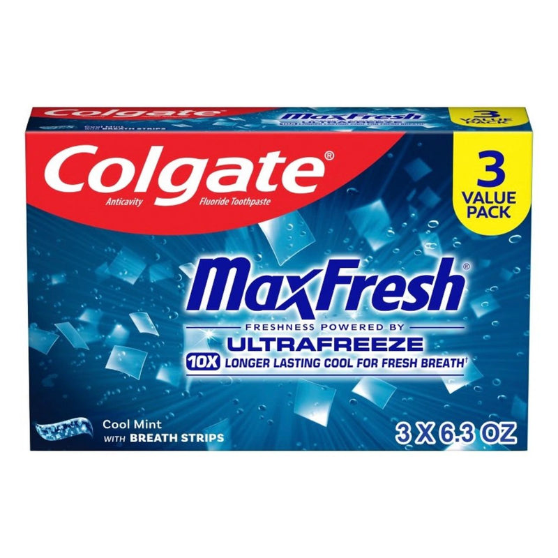 Colgate Max Fresh Toothpaste Cool Mint - 6.3oz/3pk